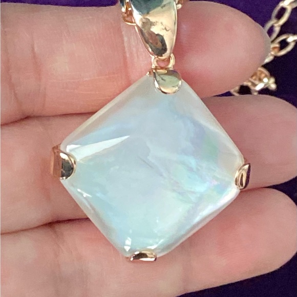 Honora Bronze Italy Opaline Pendant Rose Gold Necklace - Picture 2 of 9